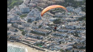 Paragliding at Praia da Luz in the Algarve Portugal [upl. by Uhayile]