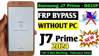 Samsung J7 Prime Frp Bypass Without PC  SMG610F FRP Remove 2023  Without PC [upl. by Niajneb]