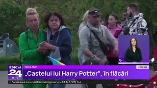 quotCastelul lui Harry Potterquot din Ucraina a ars după ce rușii lau lovit cu o rachetă [upl. by Angell]