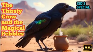 Bedtime Story for Toddlers  The Thirsty Crow and the Magical Pebbles  Kindergarten Students [upl. by Bivins]