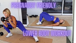 LOWER BODY HOME WORKOUT  Pregnancy friendly [upl. by Giustino335]