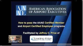 How to pass the AAAE Certified Member CM and Airport Certified Employee ACE Examinations [upl. by Bald]