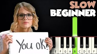 You Belong With Me  Taylor Swift  SLOW BEGINNER PIANO TUTORIAL  SHEET MUSIC by Betacustic [upl. by Jesh]