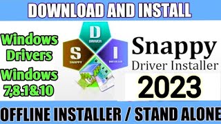 How to download and install SDI  Driver downloader  how to download SDI offline installer  pc app [upl. by Darcie664]