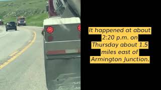 Tipped semi slowing traffic near Armington Junction [upl. by Aeniah]