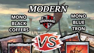 Mono Black Coffers VS Mono Blue Tron MTG Modern [upl. by Ateekahs]