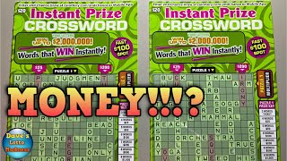 INSTANT 2 MILLION PRIZE CROSSWORD SCRATCH OFF TICKETS💰😁🤞 [upl. by Tonneson]