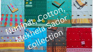 Cotton Dyed Toss Nunipat Mekhala Sador Collection চাদৰ মেখেলা [upl. by Aicirtan]