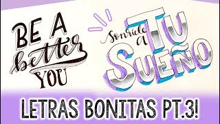 ¿Cómo hacer letras bonitas PARTE 3 ✄ Barbs Arenas Art [upl. by Treblig]