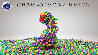 Cinema 4D Mograph Tracer Spheres Animation Tutorial [upl. by Isayg]