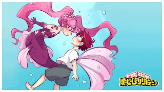 Love At First Sight  Mermaid AU  My Hero Academia Comic Dub Original Character [upl. by Smiga420]