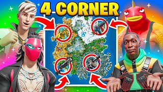 The MYTHIC 4 CORNER VAULT Challenge in Fortnite [upl. by Nicks]