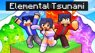 Trapped by an ELEMENTAL TSUNAMI In Minecraft [upl. by Anegue]