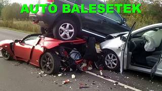 Autós balesetek 2 😱  idiota videók  baleset összefoglalás 2018 [upl. by Kelci]