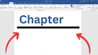 How To Underline Chapter Headings In Word 2024 [upl. by Oca360]