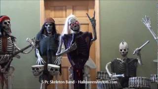 5 Piece Skeleton Band  HalloweenAsylumcom [upl. by Becht]