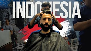 American gets INTENSE Indonesian Head Massage at Barbershop ALMOST PASSED OUT [upl. by Thalassa]