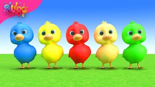 Five Little Ducks Song  Colorful Ducks  BluLoo Nursery Rhymes amp Kids Songs [upl. by Jessi]