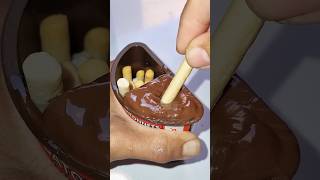 satisfying nutella chocolate icecream notalking asmreating mukbang asmr trending shorts [upl. by Xylina]