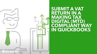 Submit a VAT return in a Making Tax Digital MTD Compliant way in QuickBooks [upl. by Bocock]