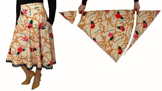 NO ZIPPER NO ELASTIC With SIDE POCKETS it is very easy to sew a circle skirt [upl. by Eli]