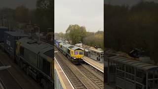 Train at Alfreton 81124 LeedsSouthampton intermodal at SPEED [upl. by Alleahcim360]