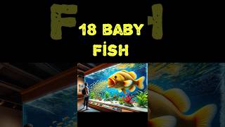 Yellow cichlid fish giving birth to 18 baby fish 🐠😍 fish fishing chichlid cichlid [upl. by Yzzo]