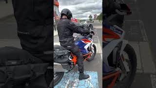 KTM 1290 Super Adventure R Akrapovič Idle and Revving Sound Shorts [upl. by Ranee]