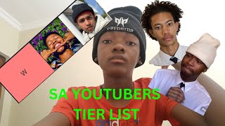 SA🇿🇦 YOUTUBERS TIER LIST [upl. by Aydin207]