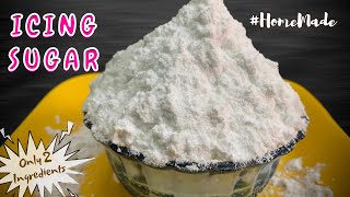 Homemade Icing Sugar with just 2 ingredients  IcingConfectioners Sugar for Cakes desserts etc [upl. by Theobald640]