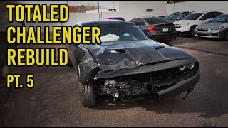 Rebuilding a Wrecked 2016 Dodge Challenger RT Manual  Episode 5 [upl. by Lucias623]