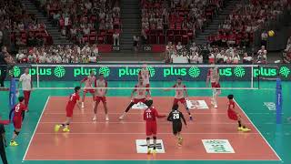 Japan Volleyball Defense to Transition vs Poland 2024 [upl. by Korey]