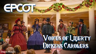 Voices of Liberty – Dickens Carolers  EPCOT  Walt Disney World Resort 2023 4K [upl. by Chemarin]