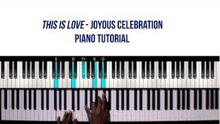 This is Love Piano Chords Tutorial Joyous Celebration [upl. by Enicar]