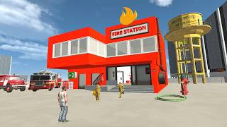 Franklin Change House to Fire Station in Indian Bike Driving 3D [upl. by Ahsinej]