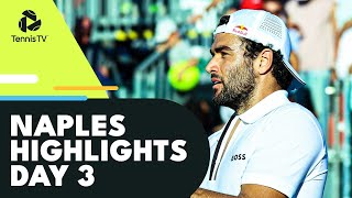 Berrettini Musetti amp Fognini All In Action  Naples 2022 Day 3 Highlights [upl. by Stavros]