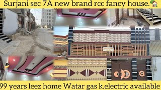 Surjani sec 7A new brand rcc house kda leez prime location near market stop gas bijli pani available [upl. by Euqininod]