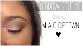 Mac Fluidline Dipdown  Eyebrow Demo [upl. by Wakefield35]