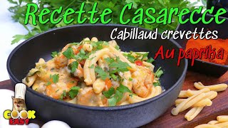 Casarecce Cabillaud Crevettes Paprika 😋 UN PLAT BON MARCHE CONVIVIAL ET COMPLET [upl. by Freemon]