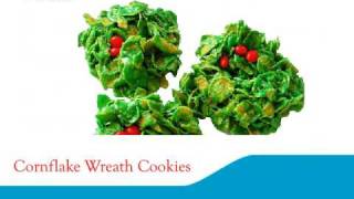 Christsmas Green Cornflake Wreath Cookie Recipe [upl. by Volnay795]