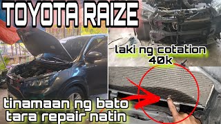 toyota raize biglang nawala ang lamig condenser tinamaan ng batoplss watch this [upl. by Iveksarap873]