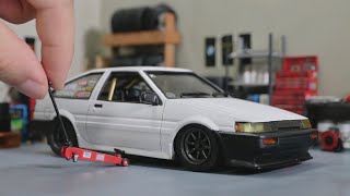 Toyota AE86 Levin Model Car Full Build Step by Step  FUJIMI Drift King 124 Scale [upl. by Cornish804]