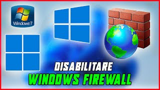 COME DISABILITARE WINDOWS DEFENDER FIREWALL SU WINDOWS 10 E 11 DISATTIVARE LANTIVIRUS TUTORIAL [upl. by Naltiac]