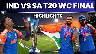 🔴 IND VS SA Highlights  T20 World Cup Final 2024  India vs South Africa T20 WC Final Highlights [upl. by Hakim995]