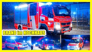 Neues 🚒 VLF 🚒 Fuso Canter Feuerwehr Esslingen  Brandeinsatz 🔥 Balkonbrand im EG vom Hochhaus [upl. by Boice499]