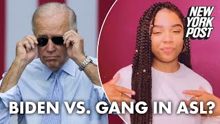 Biden’s suggested sign language name reportedly resembles that of gang  New York Post [upl. by Akinar]