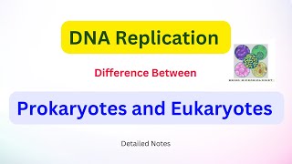 Difference Between Prokaryotic and Eukaryotic DNA ReplicationNotesMicrobiologyBiochemistry [upl. by Adnilemreh]