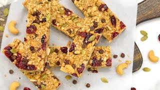 EASY NoBake Granola Bars  MakeAhead Meal Prep Recipes [upl. by Nirrac]