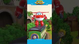 SUPERWINGS shorts A Cat Chasing a Miniature Train  Superwings  Super Wings superwings jett [upl. by Corri]