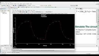 RC Circuit Charging and Discharging  Transient analysis  Multisim  Simulate Electronics [upl. by Winne]